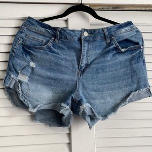 Denim short shorts